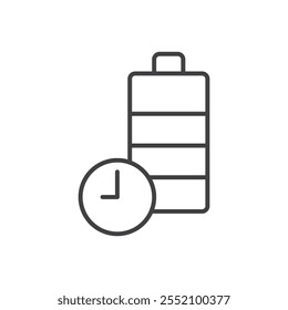 Battery life icon. line style vector icon.