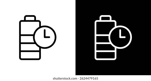 Battery life icon. Logotype vector set