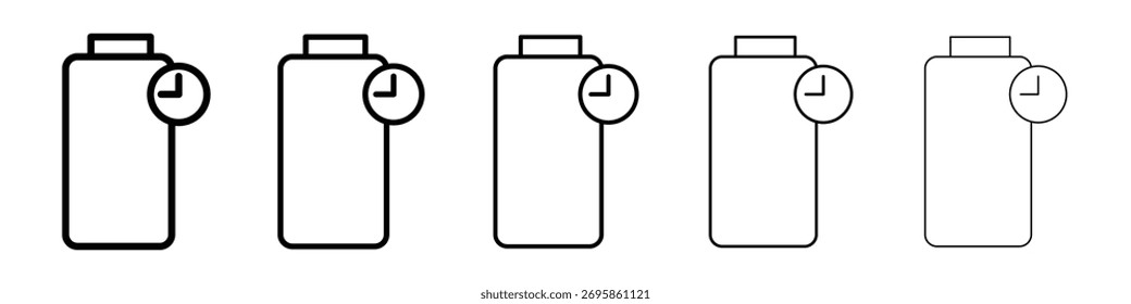 Symbol für Akkulaufzeit Vektorgrafik