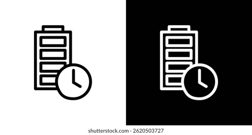 Vector del icono de la vida de la batería, Plantilla del logotipo de la ilustración en estilo de moda