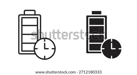 Battery life icon in vector. Logotype