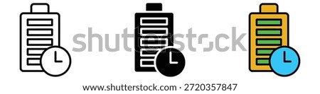 Battery life icon vector. battery status symbol. vector illustration.