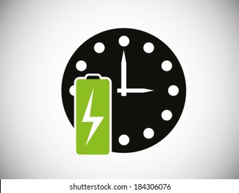 Battery Life Symbol Endurance