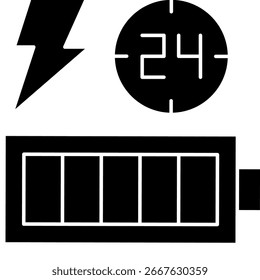 Tiempo de vida de la batería, Símbolo de batería de energía duradera
