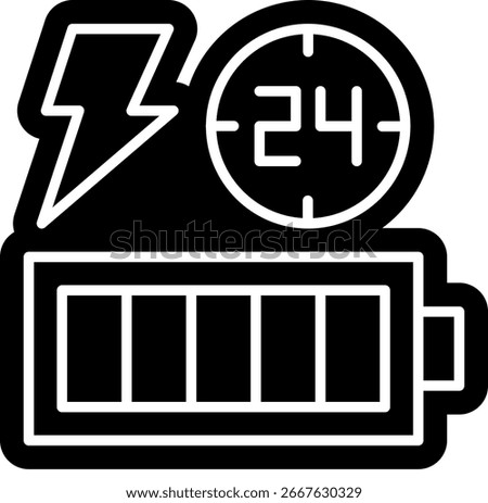 Battery Life time, Battery Longevity Icon