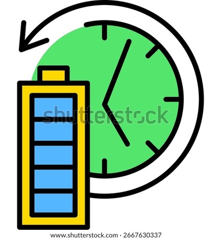 Battery Life time, Battery Stability Icon