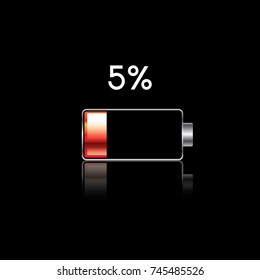 Battery life vector icon