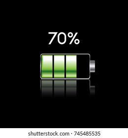 Battery life vector icon