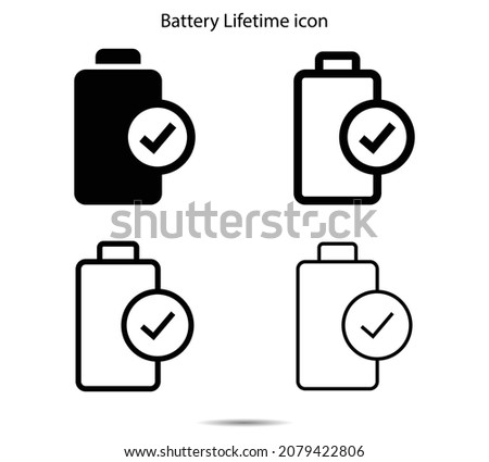 Battery Lifetime icon vector illustration graphic on background