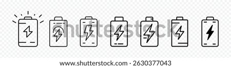 Battery with Lightning Bolt Icon Representing Power Optimization, Energy Efficiency, Charging Performance, Battery Management System, Renewable Energy Solutions, Fast Charging Capability, Battery icon