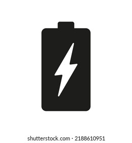Battery with lightning line icon. Charge, accumulator, electricity, power supply, state, device, electric, electrical, portable. Technology concept. Vector line icon for Business and Advertising.