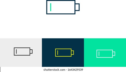 vector de icono de línea de batería 