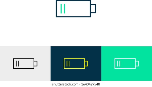battery line art icon vector 