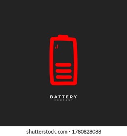 Vector de icono de la línea de la batería para la plantilla en línea, logotipo de la ilustración en estilo de moda.