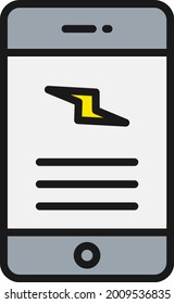 Battery Line Filled Vector Icon Design
