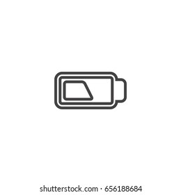 Battery line icon