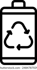 battery line icon illustration vector