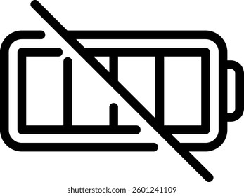 battery line icon illustration vector