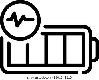 battery line icon illustration vector