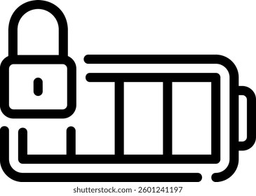 battery line icon illustration vector