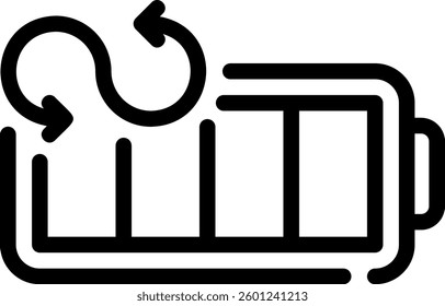 battery line icon illustration vector