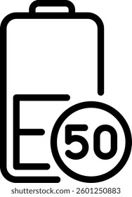 battery line icon illustration vector