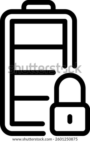 battery line icon illustration vector