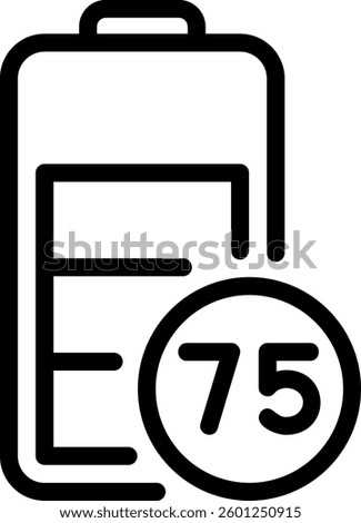 battery line icon illustration vector