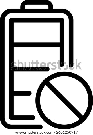 battery line icon illustration vector
