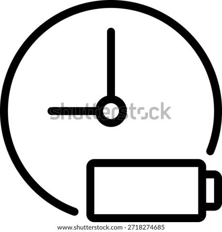battery line icon illustration vector