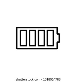 Battery line icon, logo isolated on white background