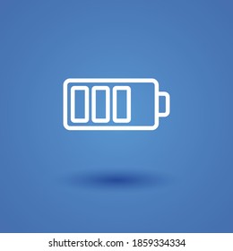 icono de línea de batería, ilustración del vector de contorno.