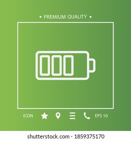 Symbol der Batterienlinie, Vektorgrafik.