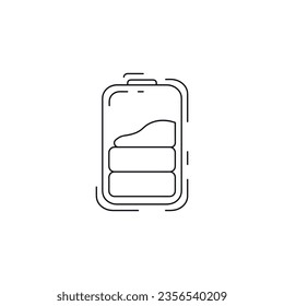 battery line icon. battery thin line icon.