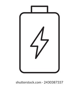 Battery line icon. vector illustration.
