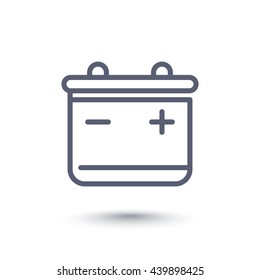battery line icon, vector illustration