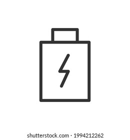 Battery line icon. Web symbol for web and apps. Sign design in outline style. Battery stroke object.