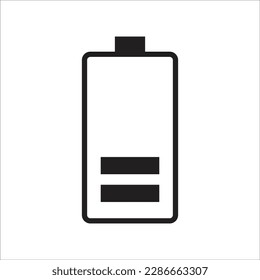 battery line new icon vector