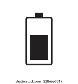 battery line new icon vector
