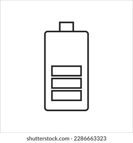 vector de icono nuevo de línea de batería