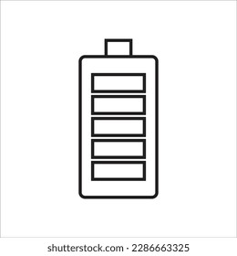 battery line new icon vector