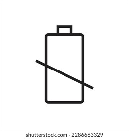 battery line new icon vector