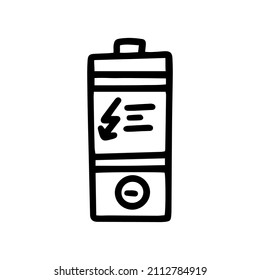 battery line vector doodle simple icon design