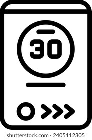 Battery Line Vector Icon Design