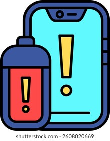 Battery Line vector Icon Design
