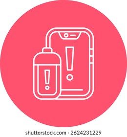 Battery Line vector Icon Design