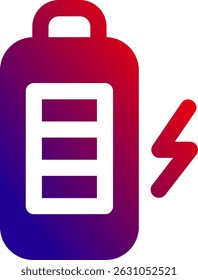 Línea de batería Vector Icon Design