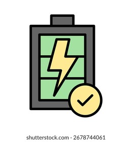 Battery lineal color icon vector collection