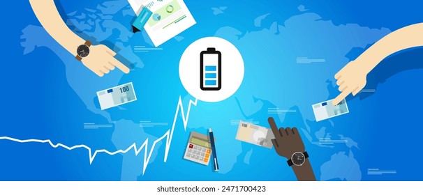 Battery lithium energy storage price goes up rising increase in global commodity market trade export transaction