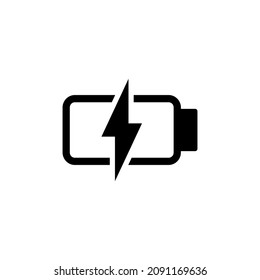 Akkuladesymbol, Batterieaufladesymbol, Vektorgrafik. Flaches Design eps10